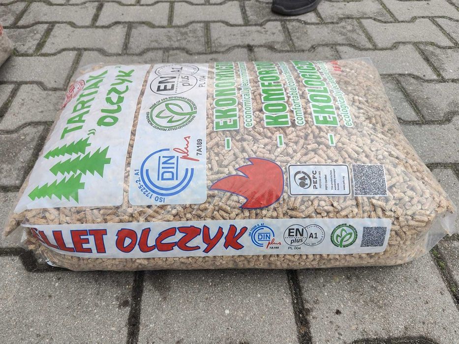 Oryginalny Pellet Olczyk certyfikowany ENplus A1 wysoka jakość Dostawa gratis