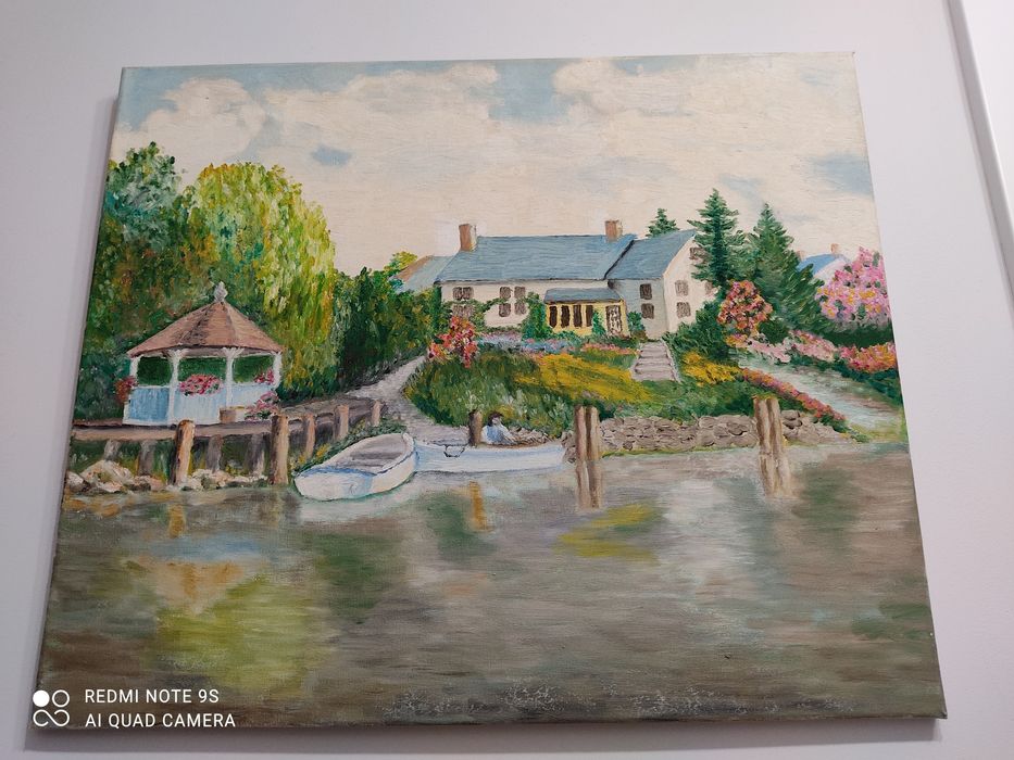 "Sielanka"-przepiękny obraz olejny na płótnie!