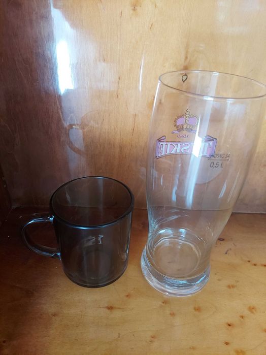 Stara szklanka pokal do piwa Tyskie 1629 poj. 0,5l