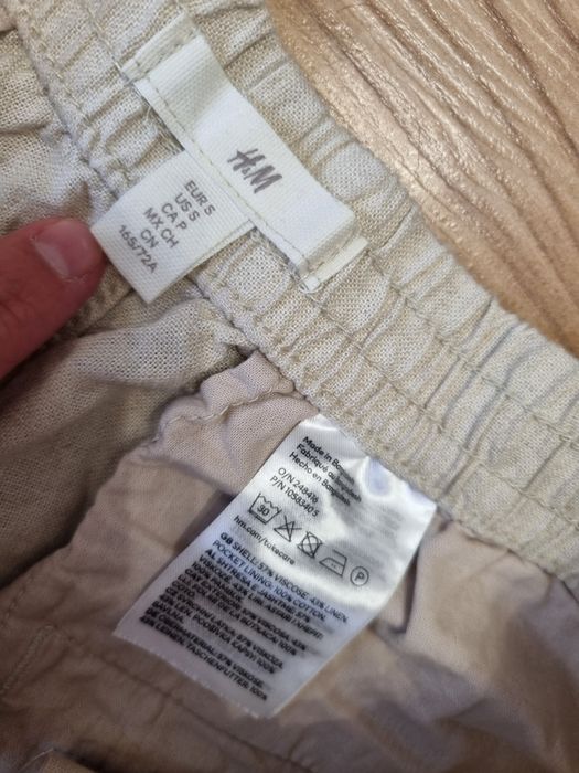 Spodenki szorty H&M S 36 Len viskoza