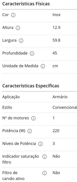 Exaustor  de cozinha