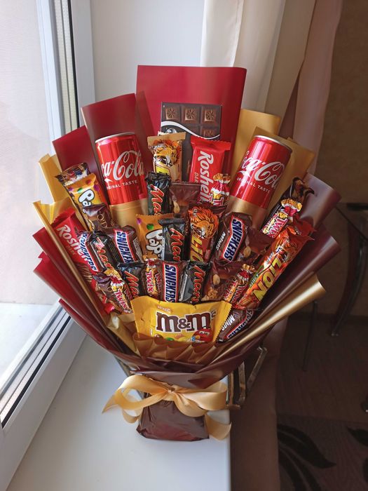 Букет из конфет  подарок вкусный букет съедобный букет солодкий бокс