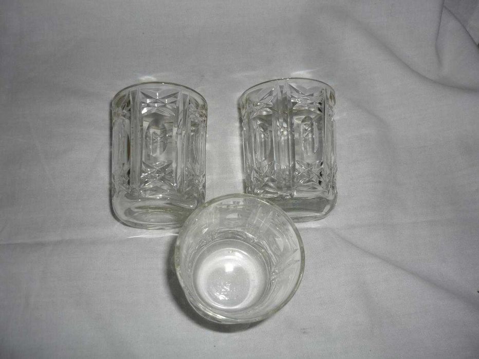 copos vidro facetado pequenos shot antigos