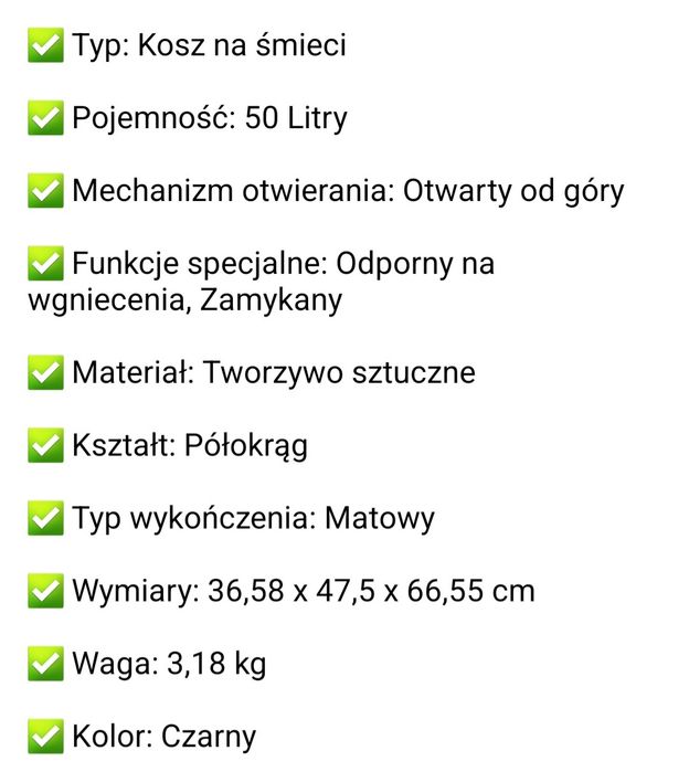 Nowy kosz na śmieci Simplehuman 50L