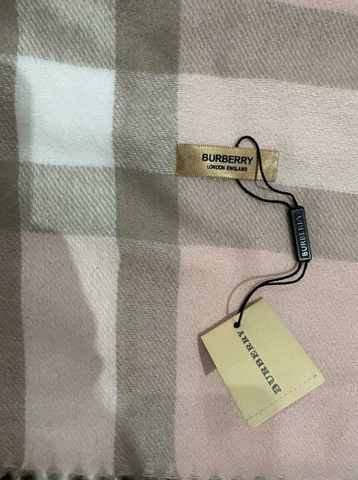 Шарф Барбері рожевий шарф Burberry Classic