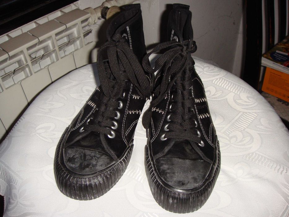 Buty  - Męskie  Czarne  Rockowe ,,, 43