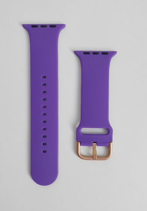 Fioletowy silikonowy pasek do zegarka smartwatch 38-49 mm