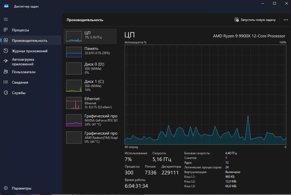 komputer|RYZEN 9 9900X|RTX5070Ti 16GB|64GB|1TB