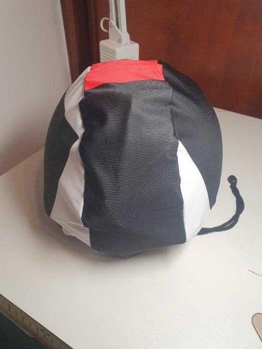 Pokrowiec na kask narciarski XL/XXL poliester lycra czarny/red /biały
