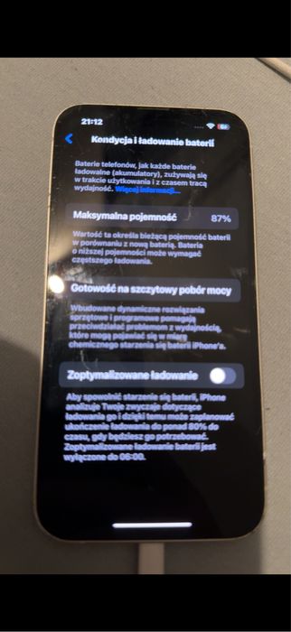 Iphone 13 kolor bialy uzywany 87%