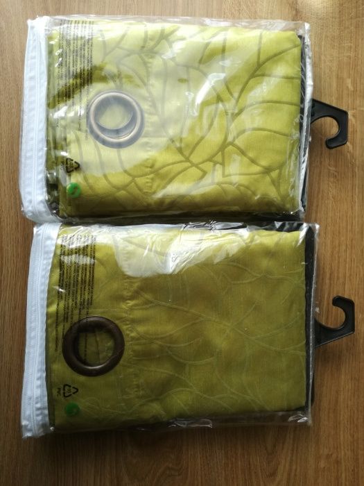 Cortinados Folhas Verdes para Sala