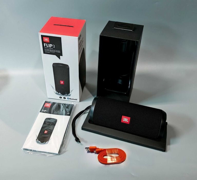 Głośnik JBL Flip 3 Stealth Edition Bluetooth Komplet pudło super Stan