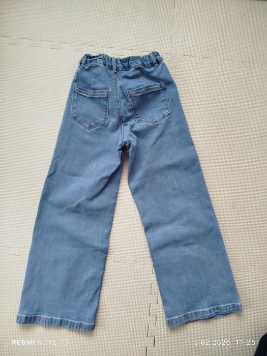Spodnie jeansowe szerokie 134 dla dziewczynki