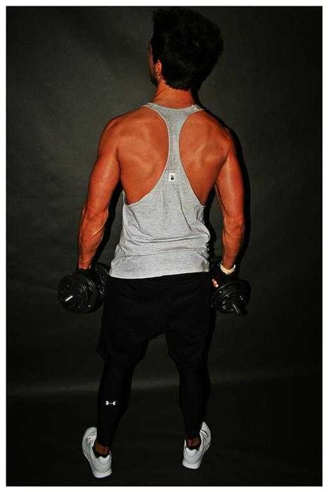 Button bokserka tank top szara L