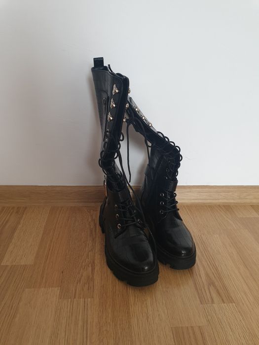 Kozaki długie buty  czarne 37