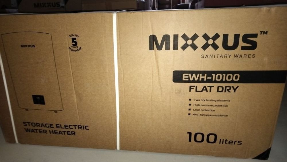 Бойлер Водонагрівач Плоский MIXXUS EWH-10100  100 л сухий тен 2 kW