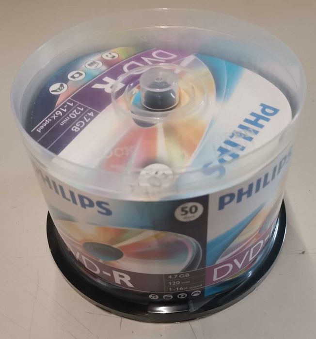 Lote de 50 DVD-R Philips + TDK (Novos em caixa)