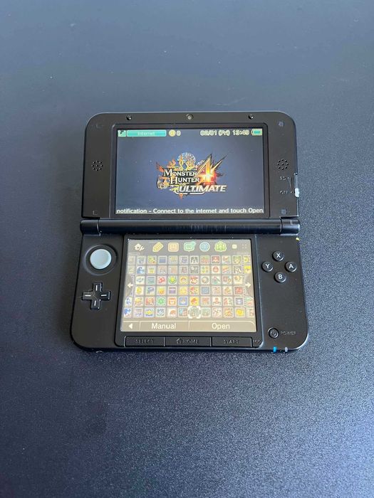 Nintendo 3DS XL Monster Hunter 4 Rajang Gold com 100+ Jogos