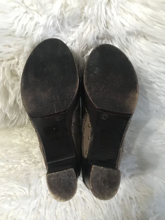 Botas/Botins com salto plataforma estilo cortiça utilizadas apenas 2 vezes