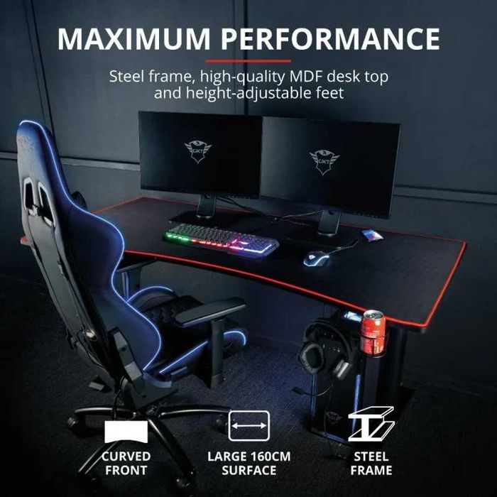 Secretária Gaming - Trust GXT 1190 Magnicus