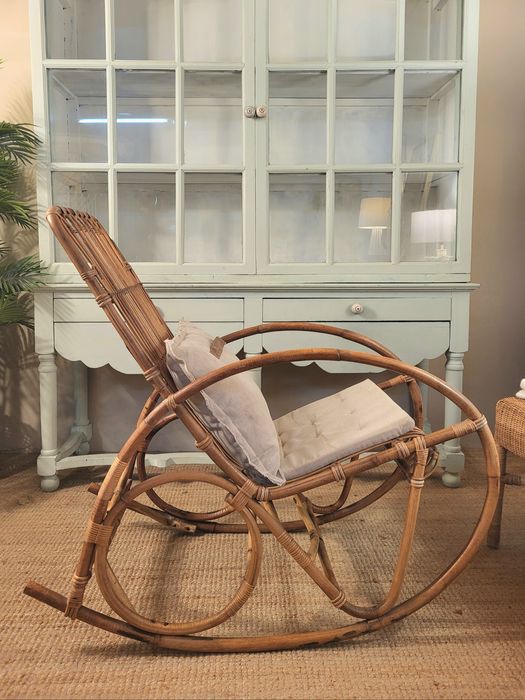 cadeirao  baloiço, poltrona, bambu, rattan, verga, rustico
