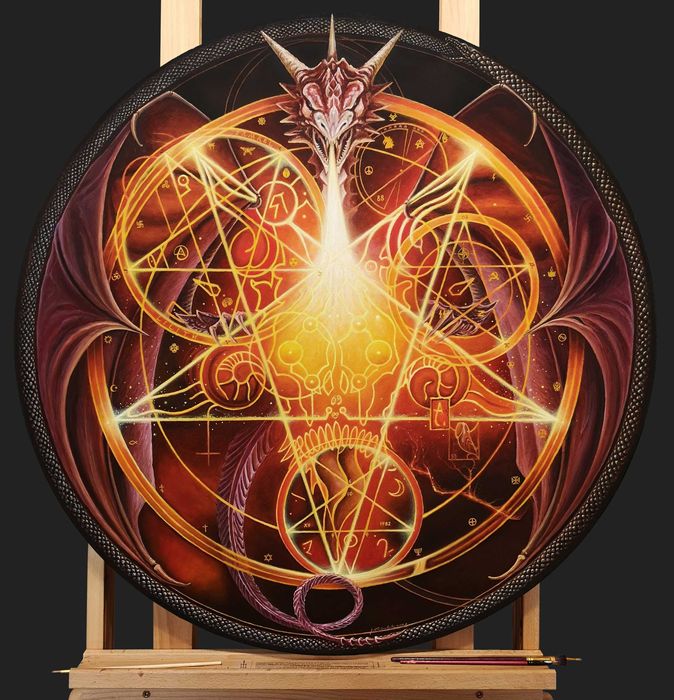 Obraz olejny malowany na płótnie, abstrakcja surrealizm