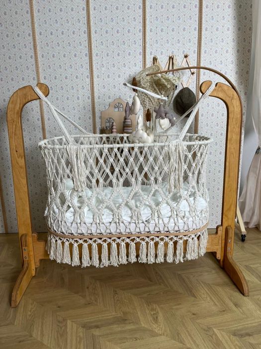 Дитяча люлька-качалка макраме, Екологічна колиска ручної роботи