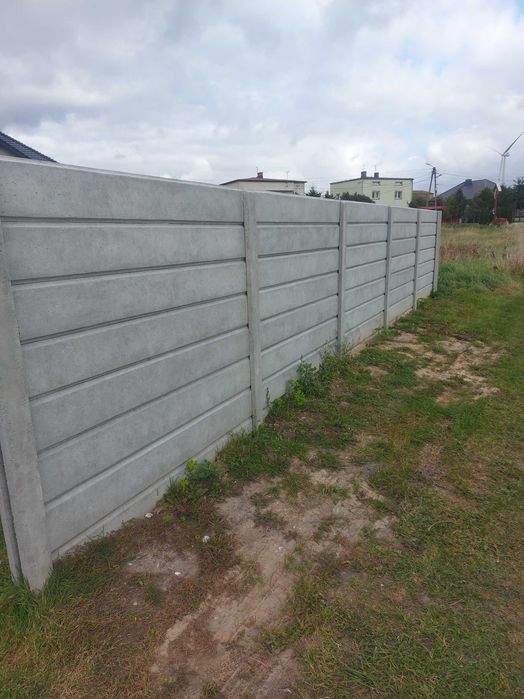 Ogrodzenie palisadowe, betonowe jedno-dwustronne