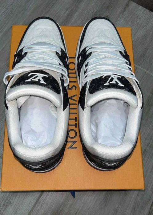 Louis Vuitton damskie buty nowe biale skorzane trampki Louis vuitton