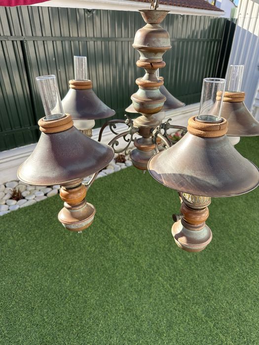 Candeeiro de teto rústico