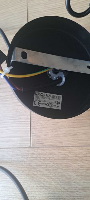 Lampy wiszące tuba czarna GU10 (LEDLUX LX-1352) - 2 sztuki