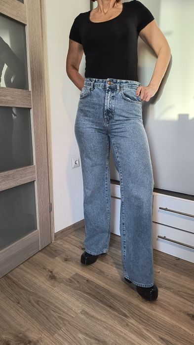 Spodnie dżinsy szerokie wide leg ONLY