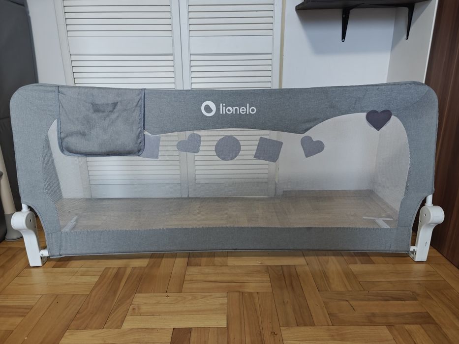 Barierka do łóżka - Lionelo Eva Grey Melange