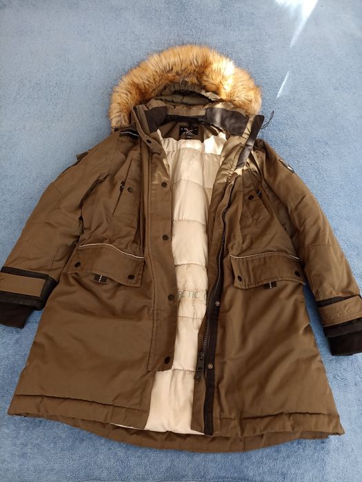 Чоловіча куртка пуховик  колір хакі