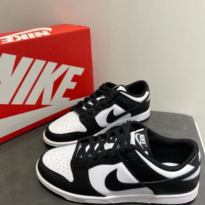 Nike Dunk Low Panda оригінал кеди шкіряні унісекс чорні білі,Найк Данк
