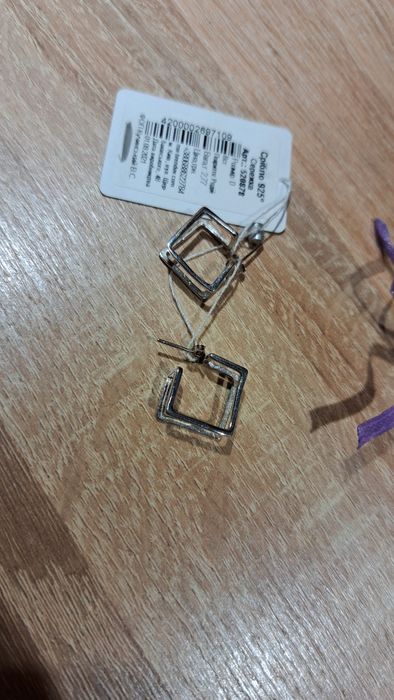 Серьги серебро новые