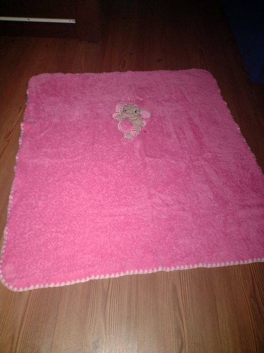 Kocyk koc dziecięcy różowy słonik nowy
