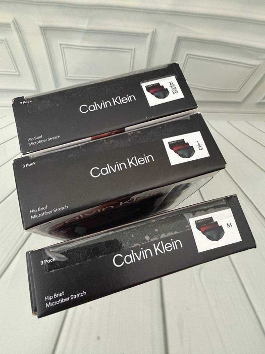 Чоловічі труси сліпи набір Calvin Klein 3 штуки мікрофібра