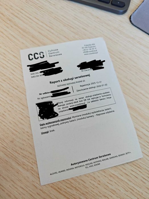 Nothing Phone 2 - Dark Grey / 12+256GB - świeżo po serwisie