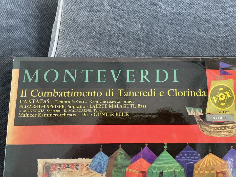 płyta winylowa Monteverdi II Combattimento di Tancredi e Clorinda