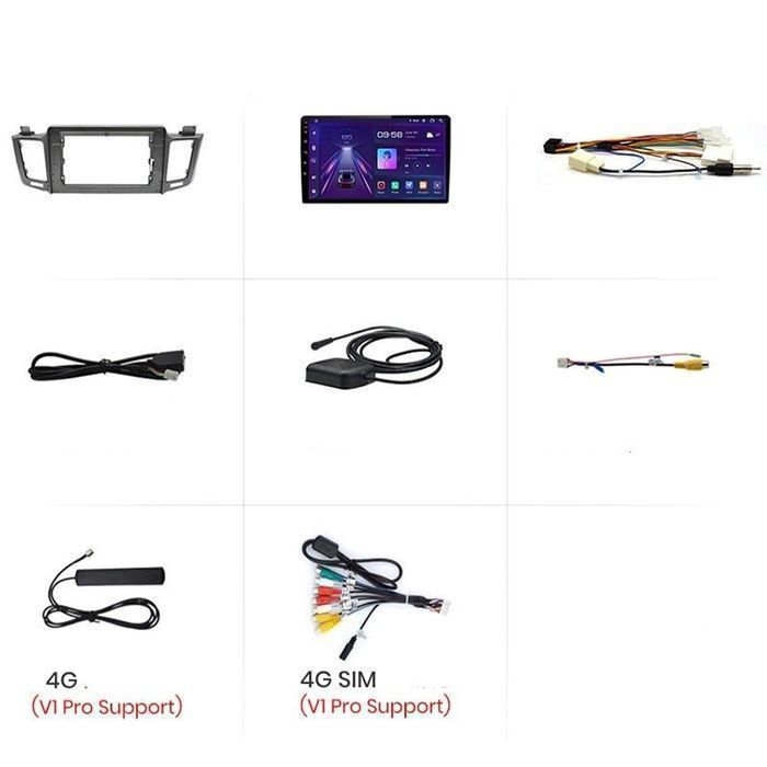 Radio Android 10,1” CarPlay Android Auto – Toyota RAV4 2012–2018 PL