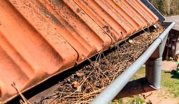 Limpeza de algeroz e impermeabilização de telhado