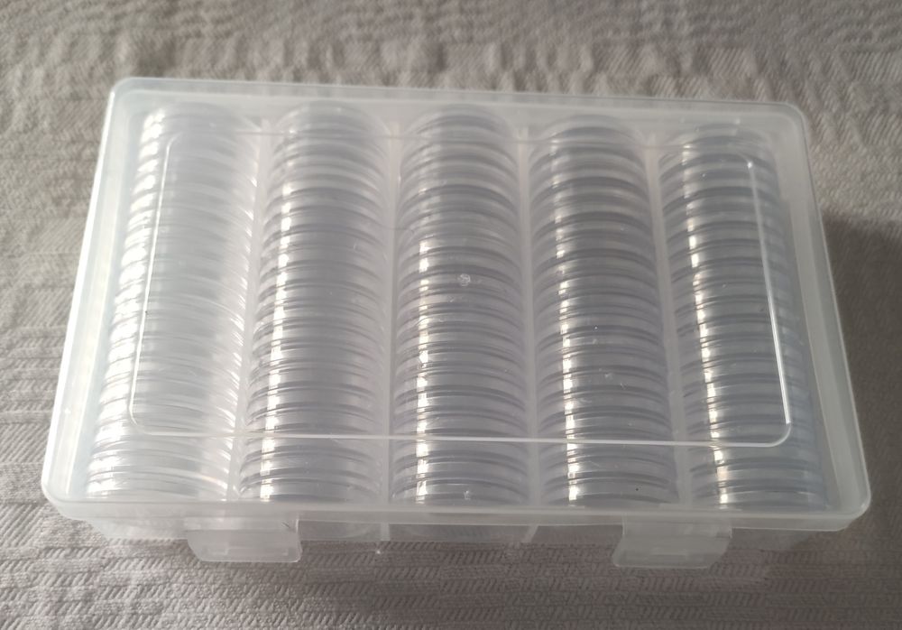 Caixa de Cápsulas Plasticas para Moedas de 2€