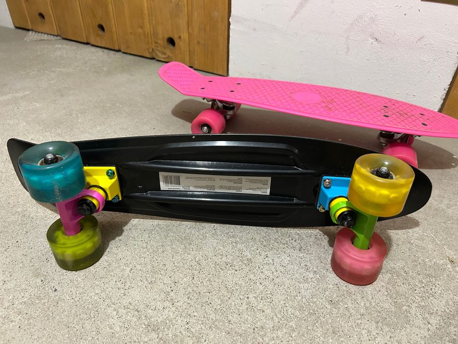 Deskorolka shortboard różowa
