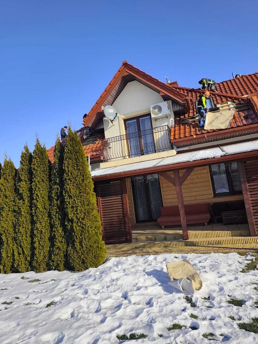 [System Term] Naprawa izolacji dachu po KUNACH, docieplanie celulozą, termowizja, likwidacja mostków termicznych, kosztorys do ubezpieczeń,