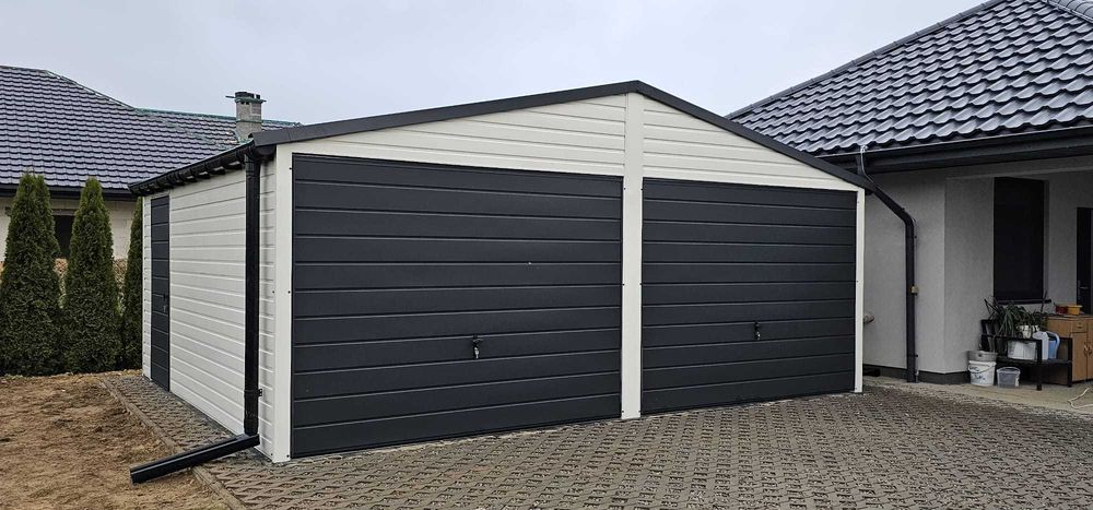 Garaż blaszany 6x5 m PREMIUM garaże blaszane 6x5 6x5,8 6x6 7x6 8x6 9x6 PRODUCENT