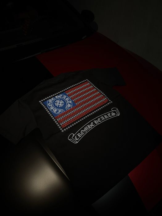 Футболка Chrome Hearts American Flag Dagger Tee