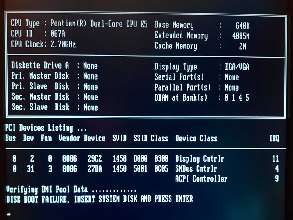 Gigabyte GA-G31M-ES2 + Pentium 2x 2,7GHz + 4GB RAM serwer NAS, TrueNAS