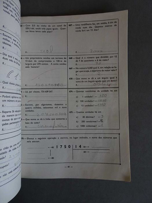 Livro Luís Borges - Questões Aritméticas 4ª classe 1945