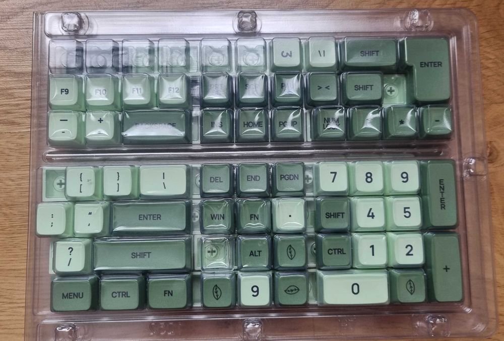 Keycapy zielone profil XDA